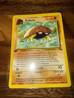 Pokemon TCG Kabuto Fossil 1st Edition Common - Image 5