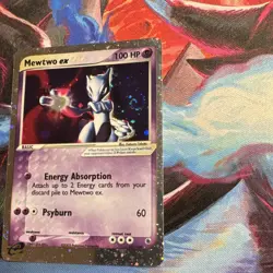 Pokemon Mewtwo ex 101/109 EX Ruby & Sapphire Ultra Rare Holo double swirlU! - Image 1