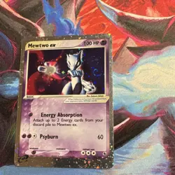 Pokemon Mewtwo ex 101/109 EX Ruby & Sapphire Ultra Rare Holo double swirlU! - Image 2