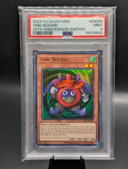 Yu-Gi-Oh! Time Wizard #EN065 Yugi 25th Anniversary Special Edition Holo PSA 9 - Image 1