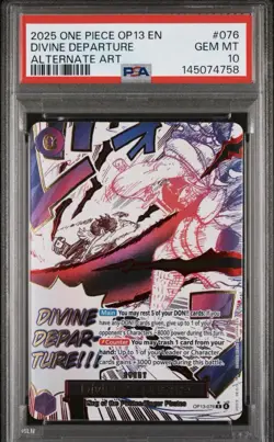 2025 ONE PIECE OP13-CARRYING ON HIS WILL #076 DIVINE DEPARTURE ALTERNATE ART - Image 1