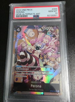 One Piece Card Game TCG Perona OP06-093 Alt Art English | PSA 10 - Image 1