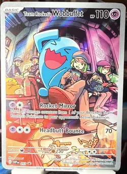 Pokemon Team Rocket's Wobbuffet SVP 203 Card English - Image 1