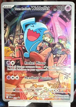 Pokemon Team Rocket's Wobbuffet SVP 203 Card English - Image 2