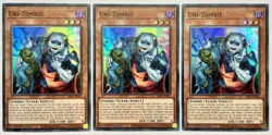 3 x SESL-EN042 Uni-Zombie - Super Rare 1st Edition LP/NM YuGiOh Cards - Image 1