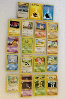 1999 Base Set 1 Shadowed Pokemon Card Lot Of 23 Random - Image 1