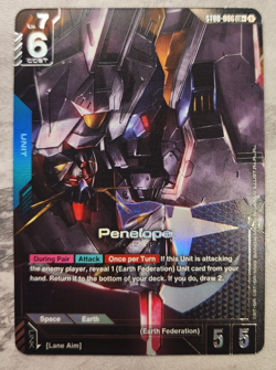 Penelope LR+ ST08-006 Flash of Radiance Alt Art Legend Rare Gundam Card Game NM - Image 3