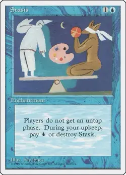 4th Edition MTG 1 Stasis Magic - Image 1