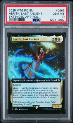 PSA 10 Aerith, Last Ancient #163 Extended Art FOIL Final Fantasy MTG - Image 1