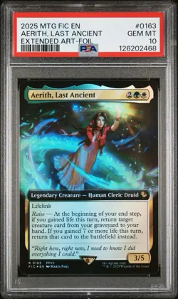 PSA 10 Aerith, Last Ancient #163 Extended Art FOIL Final Fantasy MTG - Image 3
