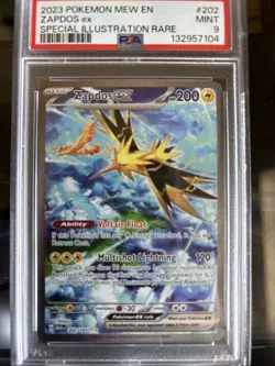 2023 Pokemon SV 151 MEW EN Zapdos ex #202/165 PSA 9 - Image 1