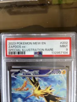 2023 Pokemon SV 151 MEW EN Zapdos ex #202/165 PSA 9 - Image 2