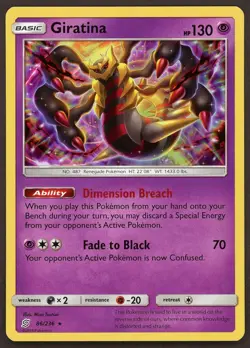Pokemon Giratina 86/236 Sun & Moon Unified Minds Holo English - Image 1