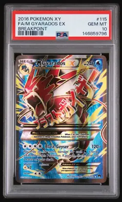Pokemon TCG M Gyarados EX 115/122 Full Art Shiny Breakpoint PSA 10 - Image 3