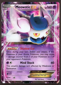 Meowstic EX 37/83 Generations Ultra Rare Holo Pokemon Card (LP) - Image 1