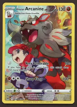 Pokemon TCG - Hisuian Arcanine Ultra Rare SWSH11: Lost Origin Trainer Gallery TG - Image 1