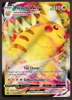 Pokemon TCG Pikachu VMAX SWSH286 Sword & Shield Black Star Promo Holo - Image 1