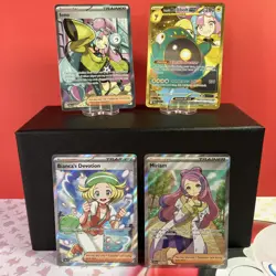 NM Pokemon Trainer ex GOLD 4 Card LOT Iono 254/193 Iono’s Bellibolt ex 188/159 - Image 1