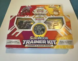 Pokemon Sun and Moon Trainer Kit Lycanroc & Alolan Raichu - Factory Sealed 820650802102 - Image 2