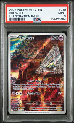 Pokemon 2023 SVI En-Scarlet Violet #210 Drowzee Illustration Rare PSA 9 - Image 1