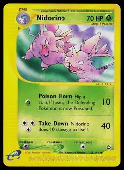 Pokemon Card - Nidorino Aquapolis 55/147 Non-Holo - Image 1