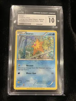 Staryu 004/034 – CGC 10 GEM MINT – 2023 TCG Classic Blastoise Deck Holo Pokemon - Image 1