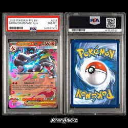 Mega Charizard X EX 013 - 2025 Phantasmal Flames Double Rare Pokemon Card PSA 8 - Image 3