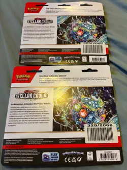 2 X Pokemon TCG Scarlet & Violet Stellar Crown 3 Pack Blister Latias Tinkaton - Image 2