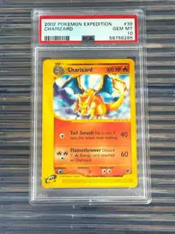 PSA 10 🔥 2002 Pokemon Expedition Charizard 39/165 Non Holo Low Pop Rare - Image 1