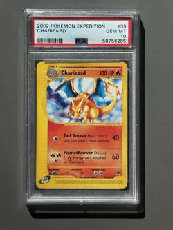 PSA 10 🔥 2002 Pokemon Expedition Charizard 39/165 Non Holo Low Pop Rare - Image 2