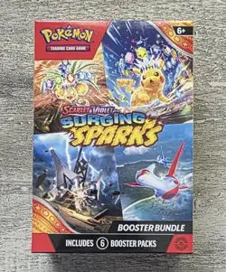 Pokemon TCG Scarlet & Violet Surging Sparks Booster Bundle 6 Packs, New Sealed - Image 1