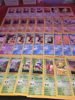 34x Vintage Pokemon Gym Heroes Lot – ALL DAMAGED – WOTC 1999 –Creased Cards Bulk - Image 4