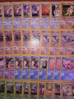 34x Vintage Pokemon Gym Heroes Lot – ALL DAMAGED – WOTC 1999 –Creased Cards Bulk - Image 5
