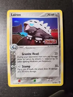 Lairon 32/108 EX Power Keepers Reverse Holo Foil Stamped Pokemon Vintage 2007 - Image 1