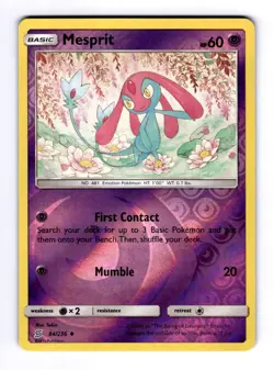 Mesprit SM - Unified Minds #84 (2019) Uncommon Reverse Holo NM Pokemon - Image 1