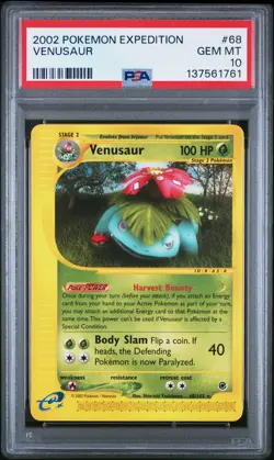 2002 Pokemon Expedition #68 Venusaur PSA 10 GEM MINT - Image 1