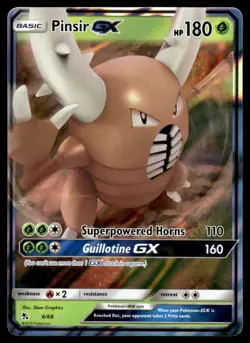 Pokemon TCG Hidden Fates #6/68 Pinsir GX NM - Image 1