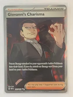 Giovanni's Charisma 197/165 Full Art SR Pokemon Scarlet & Violet 151 English NM - Image 1