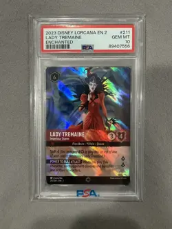 Disney Lorcana - Lady Tremaine - Imperious Queen - Enchanted - PSA 10 - Image 1