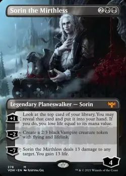 MTG English Sorin the Mirthless (Borderless) NM Foil Innistrad: Crimson Vow - Image 1