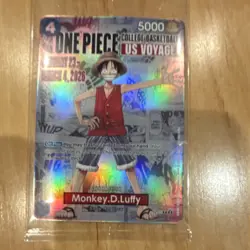 Bandai One Piece CCG Monkey.D.Luffy US Voyage Full Art Holo Card 5000 - Image 1