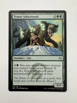 Temur Sabertooth MTG Magic the Gathering Card LP Lightly Played FRF - Image 1