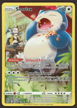 Snorlax TG10/TG30 Lost Origin Trainer Gallery Full Art Holo Rare Card - Image 1