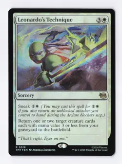 Leonardo's Technique (Foil) 0018 (R) MTG Teenage Mutant Ninja Turtles (TMT) - Image 1