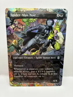 Mtg Spider-Man Spider-Man Noir Borderless Foil U 0204 NM - Image 1