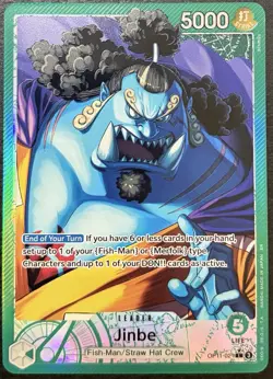 One Piece TCG - Jinbe OP11-021 Leader AA Fist of Divine Speed English - - Image 1