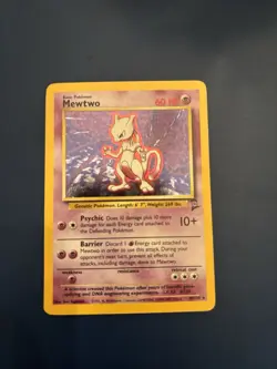 1999 Base Set 2 Mewtwo RARE Holo Pokemon Card 10/102 MINT! Take A Look! - Image 1