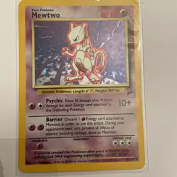 1999 Base Set 2 Mewtwo RARE Holo Pokemon Card 10/102 MINT! Take A Look! - Image 5