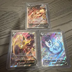 Jolteon Vaporeon Flareon V Art Promo Lot NM Pokemon Cards - Image 1