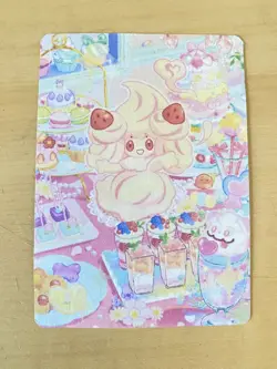 Anime ART STYLE Alcremie Fan Full Art Pokemon Custom Card/perfect bookmark - Image 1